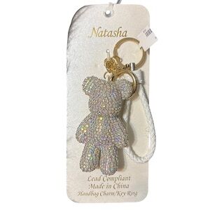 Natasha Couture Silver Bear Key Holder